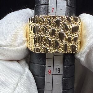Gold plated Nugget Textured Gold Ring